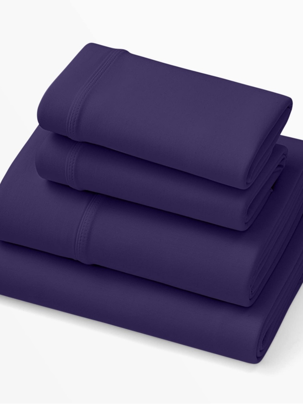 NIB Purple SoftStretch Sheets, Twin/Twin XL, Rayon Blend, Deep Purple